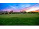 Clubhouse exterior at sunset, showcasing putting green and landscaping at 8513 Bay Hill Blvd, Orlando, FL 32819