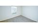 Carpeted bedroom with a window, bright walls, and visible electrical outlets at 1147 Moyle Way, Mascotte, FL 34753