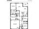 Cali floorplan featuring a spacious layout with four bedrooms, two baths, kitchen, dining, living, and lanai at 2128 Silver Brook Way, Davenport, FL 33837