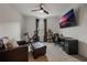 Versatile home office space with desk, chair, and exercise equipment at 2128 Silver Brook Way, Davenport, FL 33837
