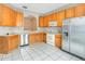 Kitchen boasts wood cabinets and stainless steel appliances at 3237 River Branch, Kissimmee, FL 34741