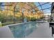 Refreshing screened-in pool with a basketball hoop at 493 Carey Way, Orlando, FL 32825