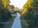 Long private driveway leading to a house in a wooded area at 720 Napoli Ln, New Smyrna Beach, FL 32168