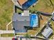 Aerial view showing house, pool, and yard at 1413 Evangeline Ave, Orlando, FL 32809