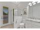 Bathroom with shower, toilet and vanity at 1954 Filly Trl, Oviedo, FL 32765