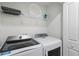 Laundry room with washer, dryer, and shelving at 2600 Reading Trl, Kissimmee, FL 34746