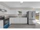 Modern kitchen with white cabinets and stainless steel appliances at 3650 Se 140Th Pl, Summerfield, FL 34491