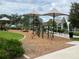 Community playground with modern equipment and shaded areas at 407 Parson Brown Way, Longwood, FL 32750