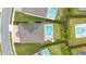 Top-down view of house and pool at 7697 Fairfax Dr, Kissimmee, FL 34747