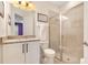 Bathroom with a single sink and shower at 7697 Fairfax Dr, Kissimmee, FL 34747