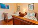 Bedroom with twin beds and colorful bedding at 8836 Dunes Ct # 307, Kissimmee, FL 34747