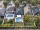 Aerial view of house with pool and backyard at 1449 Ashdown Ct, Sanford, FL 32771