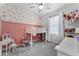 Sweet ' bedroom with pink polka dot wall and loft bed at 1449 Ashdown Ct, Sanford, FL 32771