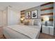 Modern bedroom with a king-size bed and closet at 1552 Carey Palm Cir, Kissimmee, FL 34747