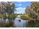 Wooden dock extending into the lake, offering scenic views at 17608 Sailfin Dr, Orlando, FL 32820