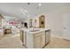 Large kitchen island with seating and stainless steel appliances at 2950 Sonata Ct, Saint Cloud, FL 34772