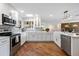 Modern kitchen featuring white shaker cabinets and stainless steel appliances at 332 Lake Winnemissett Dr, Deland, FL 32724