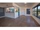 Modern kitchen with blue cabinets and breakfast bar at 332 N Lakeland Ave, Orlando, FL 32805