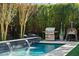 Refreshing pool with cascading water features in a beautifully landscaped yard at 3513 Pinetree Rd, Orlando, FL 32804