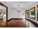 Formal dining room with hardwood floors and chandelier at 567 Osceola Ave, Winter Park, FL 32789