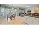 Kitchen dining area with glass table and chairs, overlooking the pool at 2715 Manesty Ln, Kissimmee, FL 34747