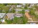 House and neighborhood aerial view showcasing surrounding homes at 2842 Eastern Pkwy, Winter Park, FL 32789