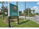 Debary SunRail Station entrance sign at 360 Belmond Dr, Debary, FL 32713