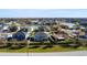 Aerial view of a residential neighborhood with lake access at 5417 Calla Lily Ct, Kissimmee, FL 34758