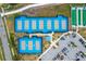 Aerial view of community tennis and pickleball courts at 597 Lost Shaker Way, Daytona Beach, FL 32124