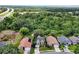 Aerial view of neighborhood showing homes and surrounding landscape at 605 Brightview Dr, Lake Mary, FL 32746