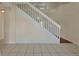 White wooden staircase with simple railing at 605 Brightview Dr, Lake Mary, FL 32746