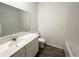 Clean bathroom with a shower/tub combo and vanity at 807 Ofanto Way, Haines City, FL 33844