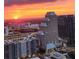 Sunset aerial view of a city skyline, showcasing the beautiful colors of the sunset at 150 E Robinson St # 3104, Orlando, FL 32801