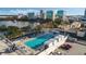 Aerial view of pool and cityscape at 150 E Robinson St # 3104, Orlando, FL 32801