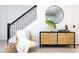 Entryway with stylish console table and seating at 4355 Scene Ln, Kissimmee, FL 34746