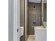 Clean bathroom with shower stall and white vanity at 5526 Lily Rd, Lakeland, FL 33811