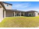 Large backyard with covered patio and grassy area at 20344 Sheldon St, Orlando, FL 32833