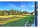 Landscaped backyard with grassy area and trees at 2423 Hyatt Creek Ln, Port Orange, FL 32128