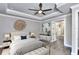 Bright main bedroom with ensuite bathroom access at 2423 Hyatt Creek Ln, Port Orange, FL 32128