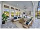 Relaxing outdoor space with covered patio, kitchen, and seating at 2423 Hyatt Creek Ln, Port Orange, FL 32128