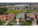Aerial view of the neighborhood; house is nestled in a serene setting, with waterfront views at 408 Chelsea Ave, Davenport, FL 33837