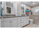Updated bathroom with granite countertops and walk-in shower at 8134 Hook Cir, Orlando, FL 32836