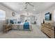 Bright bedroom featuring neutral decor with colorful accents and modern furnishings at 8134 Hook Cir, Orlando, FL 32836