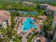 Aerial view of resort pool and surrounding landscape at 8801 Worldquest Blvd, Orlando, FL 32821
