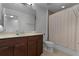 Full bathroom with tub shower combo, single vanity, and linen closet at 1074 Clifton Springs Ln, Winter Springs, FL 32708