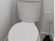 White toilet in a small bathroom at 119 Leon Ave, Deland, FL 32720