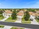 Aerial view of residential neighborhood with similar houses at 2549 Archfeld Blvd, Kissimmee, FL 34747