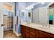 Bright bathroom with double sinks and a shower/tub combo at 858 Cardinal Pointe Cv, Sanford, FL 32771