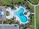 Aerial view of resort-style pool and surrounding landscape at 9511 Nautique Ln, Winter Garden, FL 34787