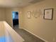 Upper hallway with laundry access and neutral wall decor at 115 Essex Pl, Davenport, FL 33896